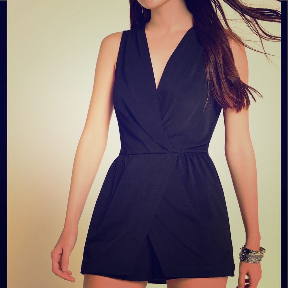NWT BCBG Dark Navy Blue Romper