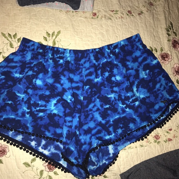 PINK Victoria's Secret Pants - blue tie dye shorts NWOT