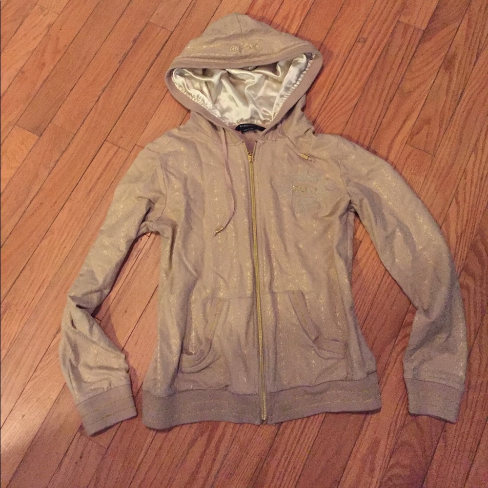 Bcbgmaxazria rhinestone hoodie