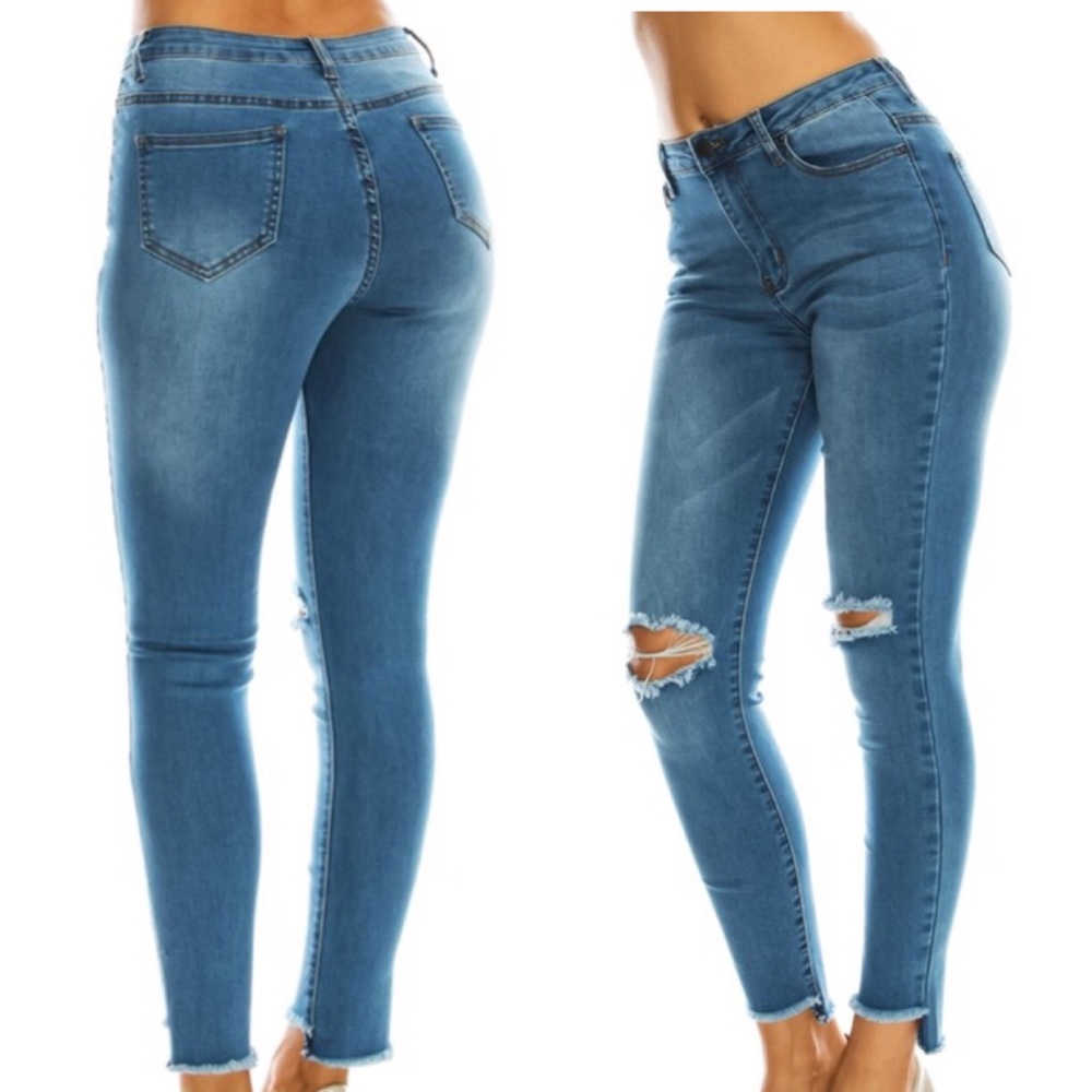 | new | distressed denim - Picture 2 of 2