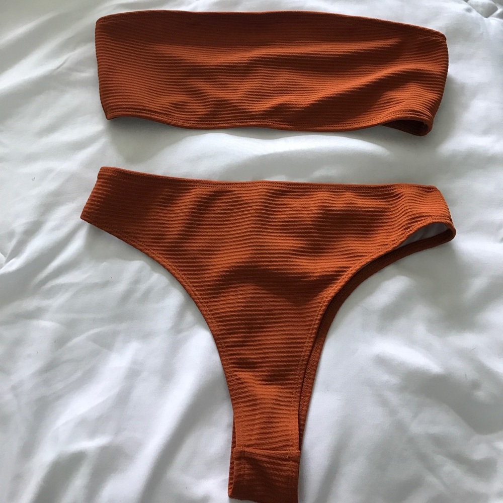 Orange High Waist Bikini