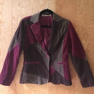JouJou Corduroy Patchwork Blazer