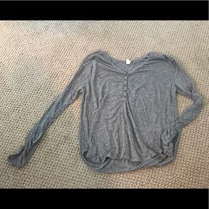 Free People Gray Henley