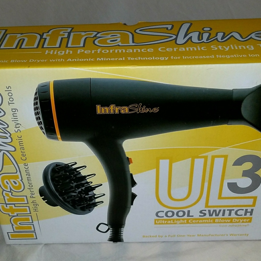 Infrashine UL3 Cool Switch hair dryer NIB