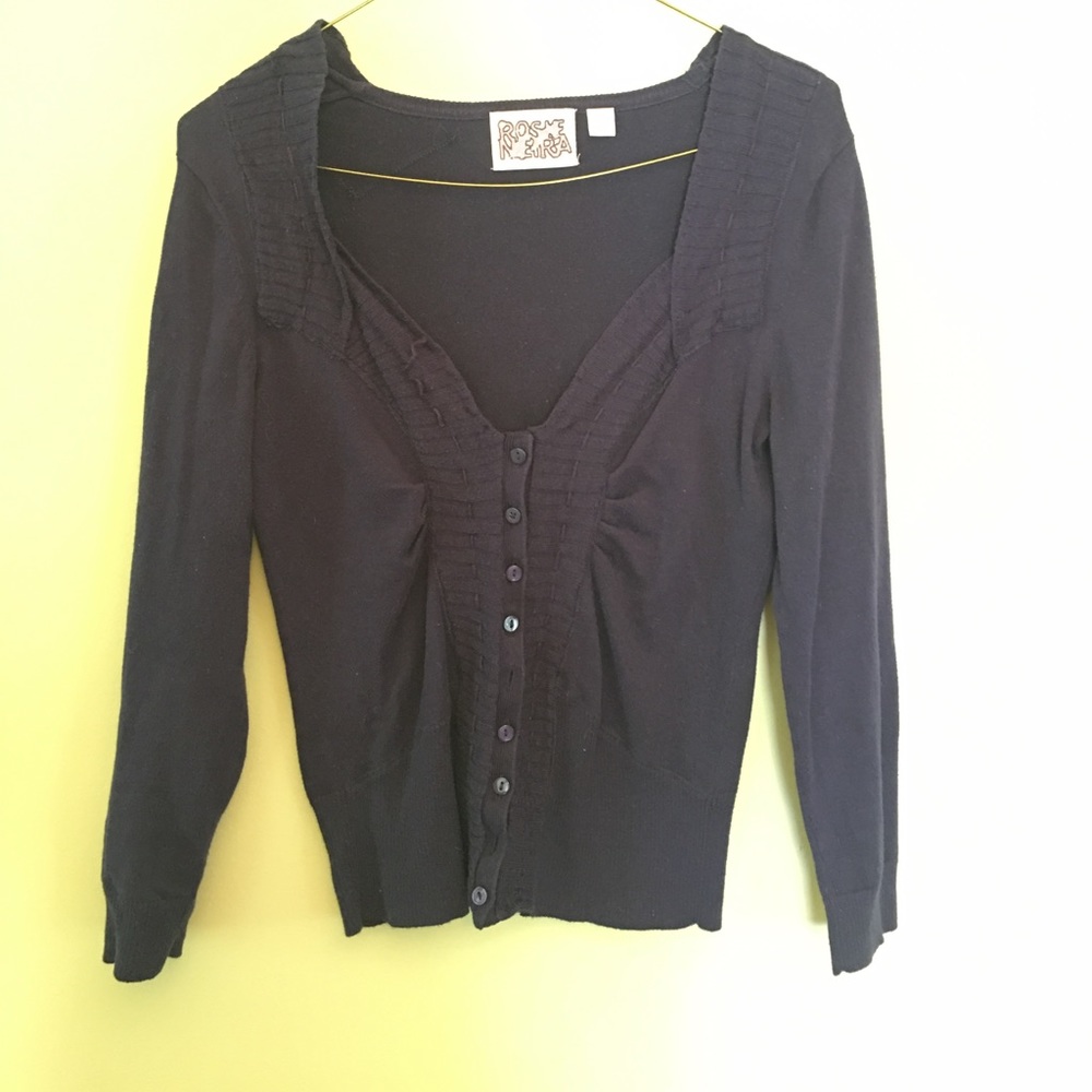 Anthropologie unique blue cardigan