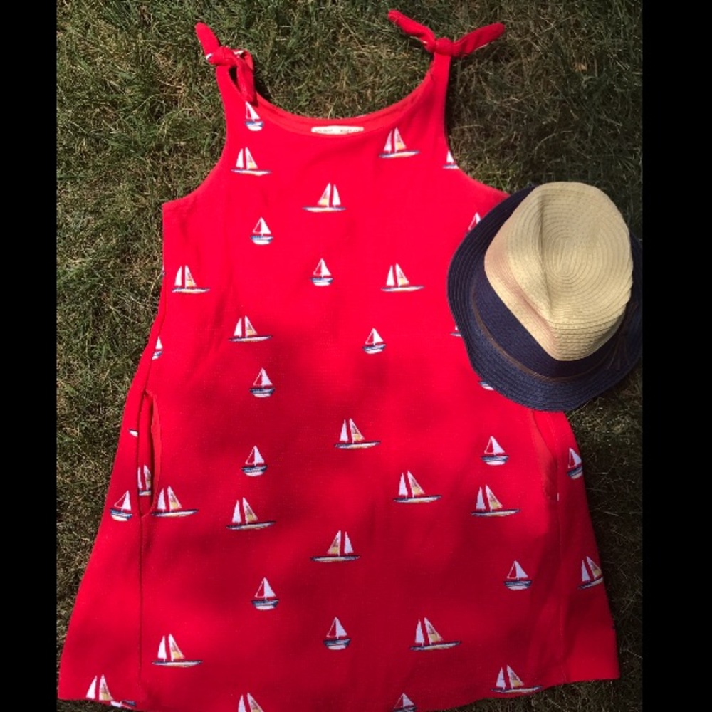 Zara boat dress and hat