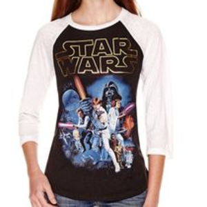 Star Wars Movie Poster Logo Baseball Tee