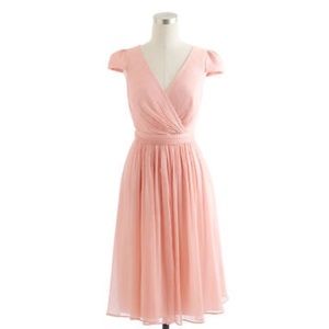 Soft pink cap sleeve dress