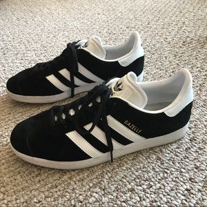 Rare Adidas Black Suede Gazelle Shoes