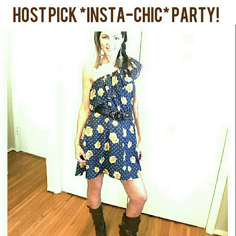 BOGO!Floral DRESS #Pack n Go! #one-shoulder