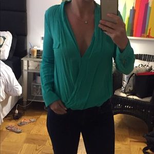 Zara green top