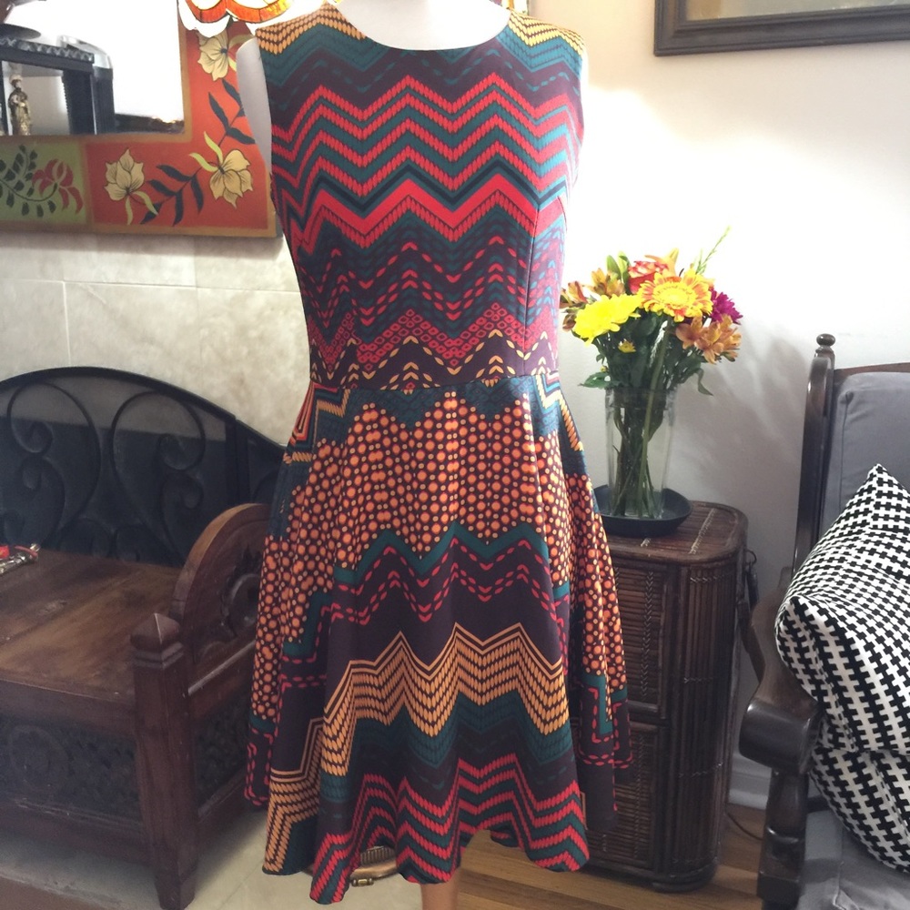 Chevron Print Dress