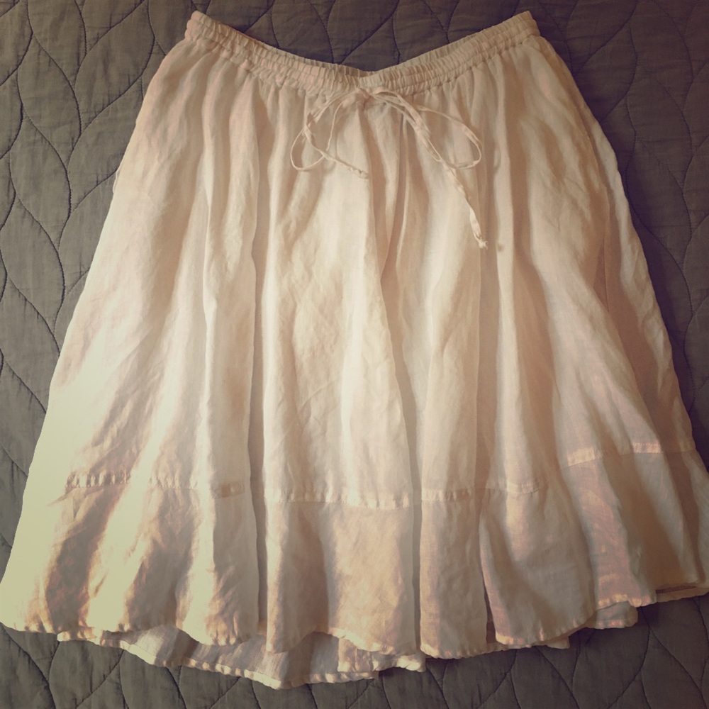 White Linen Skirt from Anthropologie - size 4