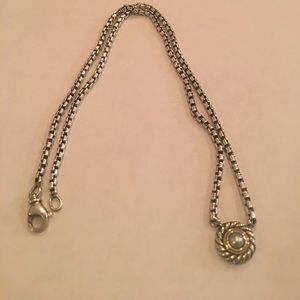 David Yurman Cookie Cutter Necklace Classic Pearl