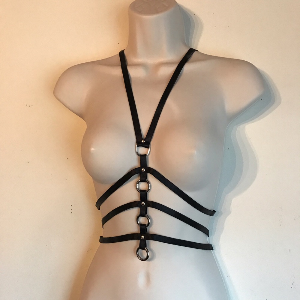 Tough Luv Black Triple Strap Harness