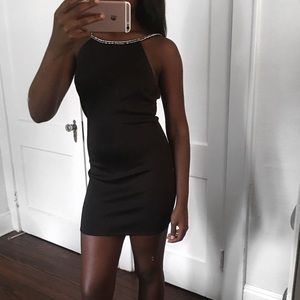 🖤 Black Body-con Dress w/ Rhinestones 🖤