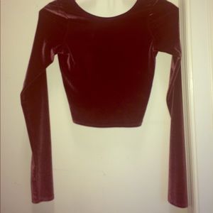 Velvet crop top