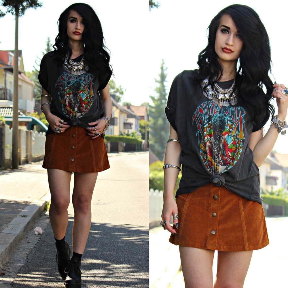 Brown Corduroy Skirt