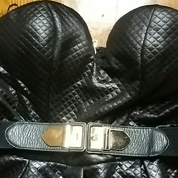 🔴SOLD🔴Strapless Patent Leather Flare Dress - Picture 2 of 3