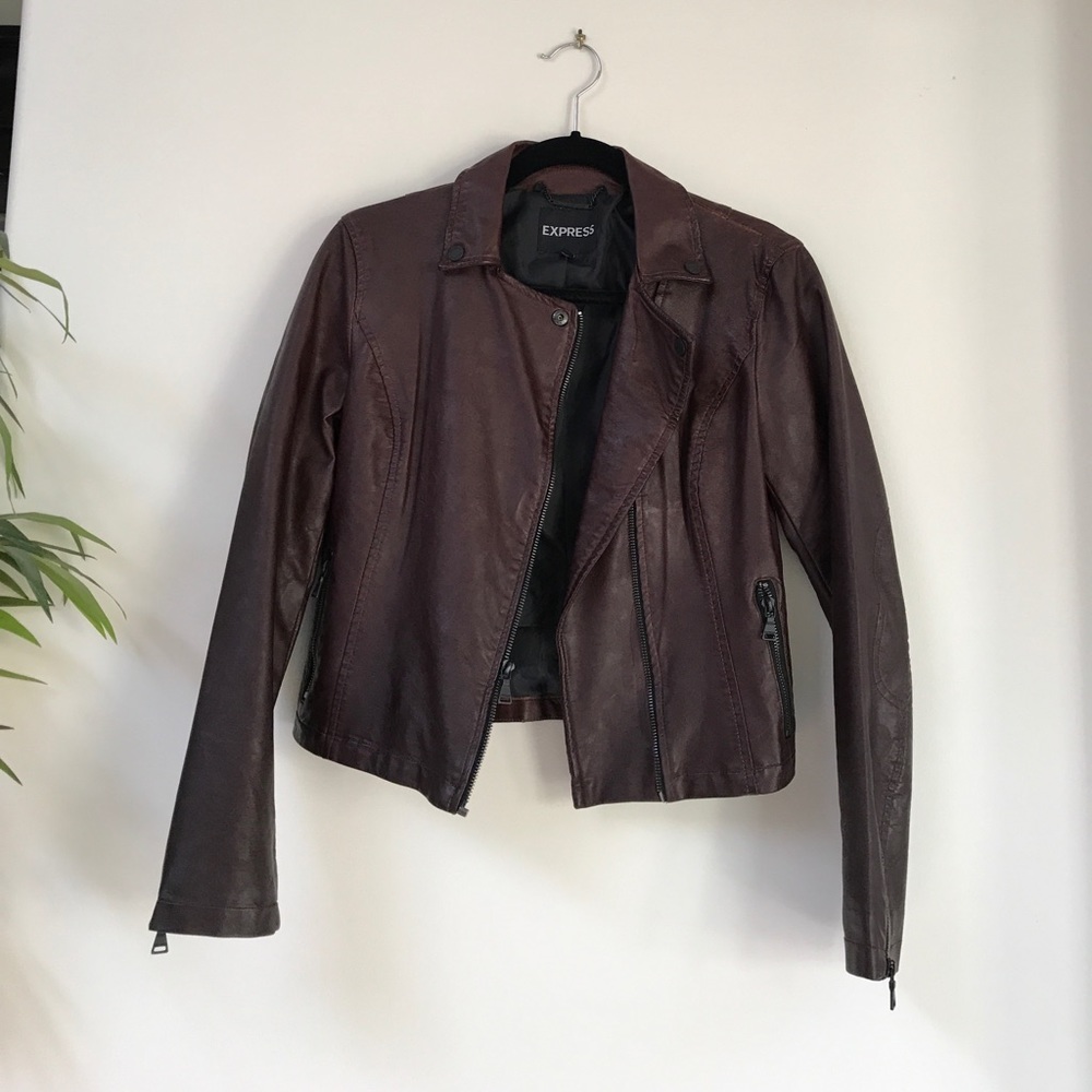 Mahogany leather jacket