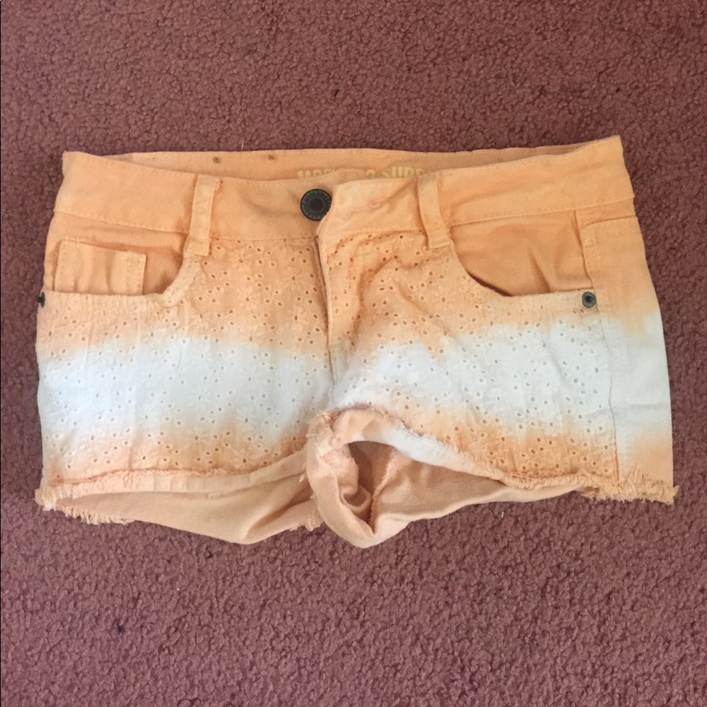 Orange ombré shorts