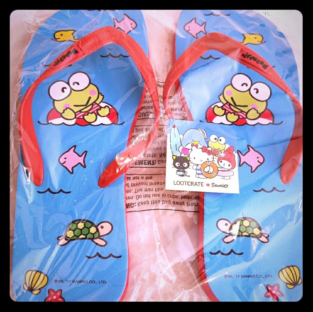 LOOTCRATE XL Sanrio Keroppi Flip flops