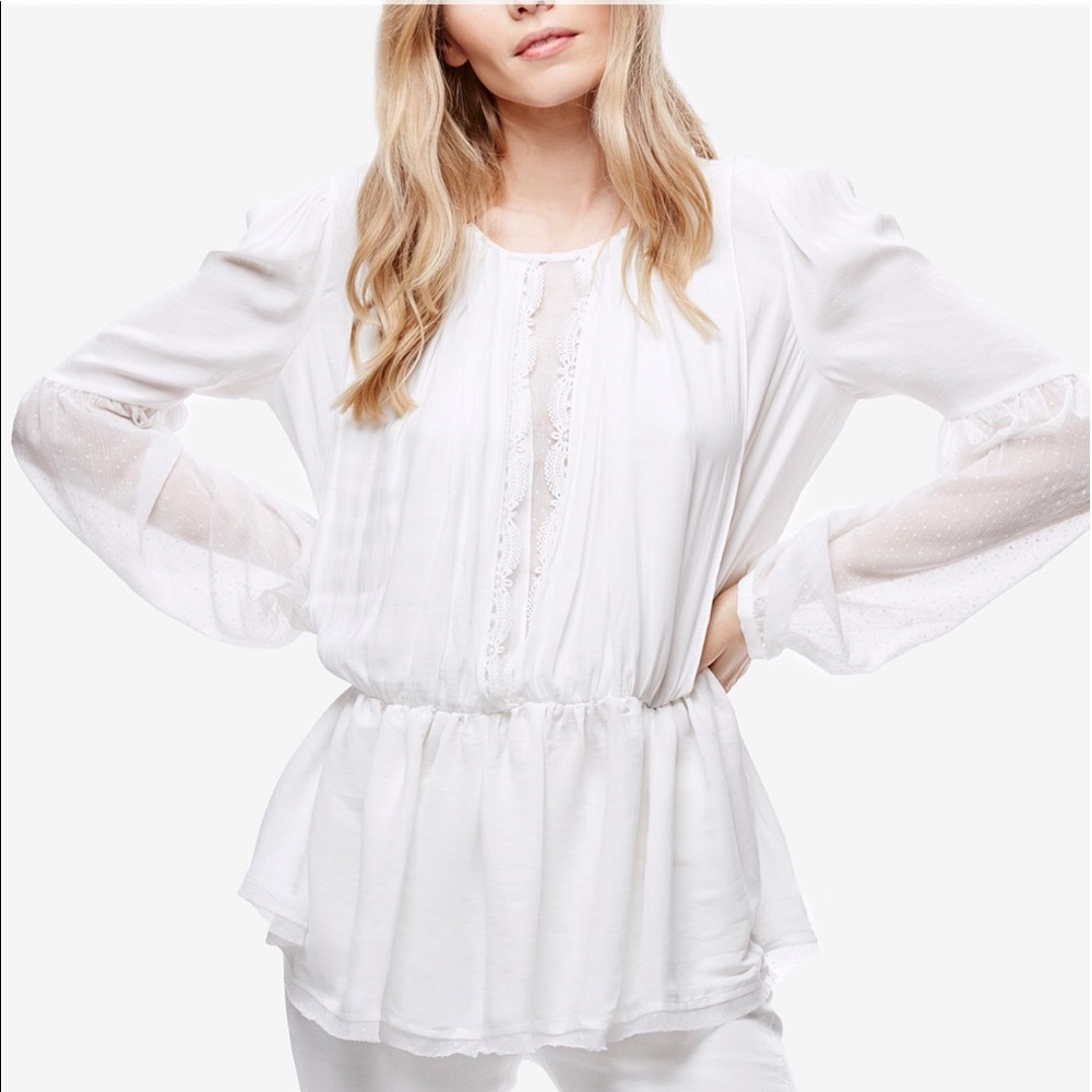 Soul Serene Pleated Peplum Top.