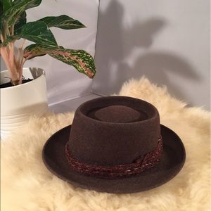 Vintage Monte Carlo Wool Short Brimmed Hat