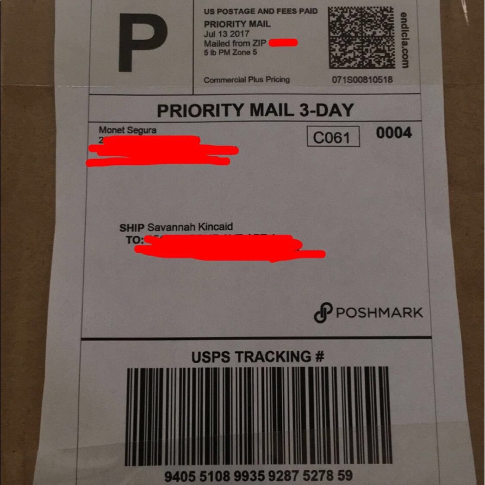 PROOF OF SHIPPING