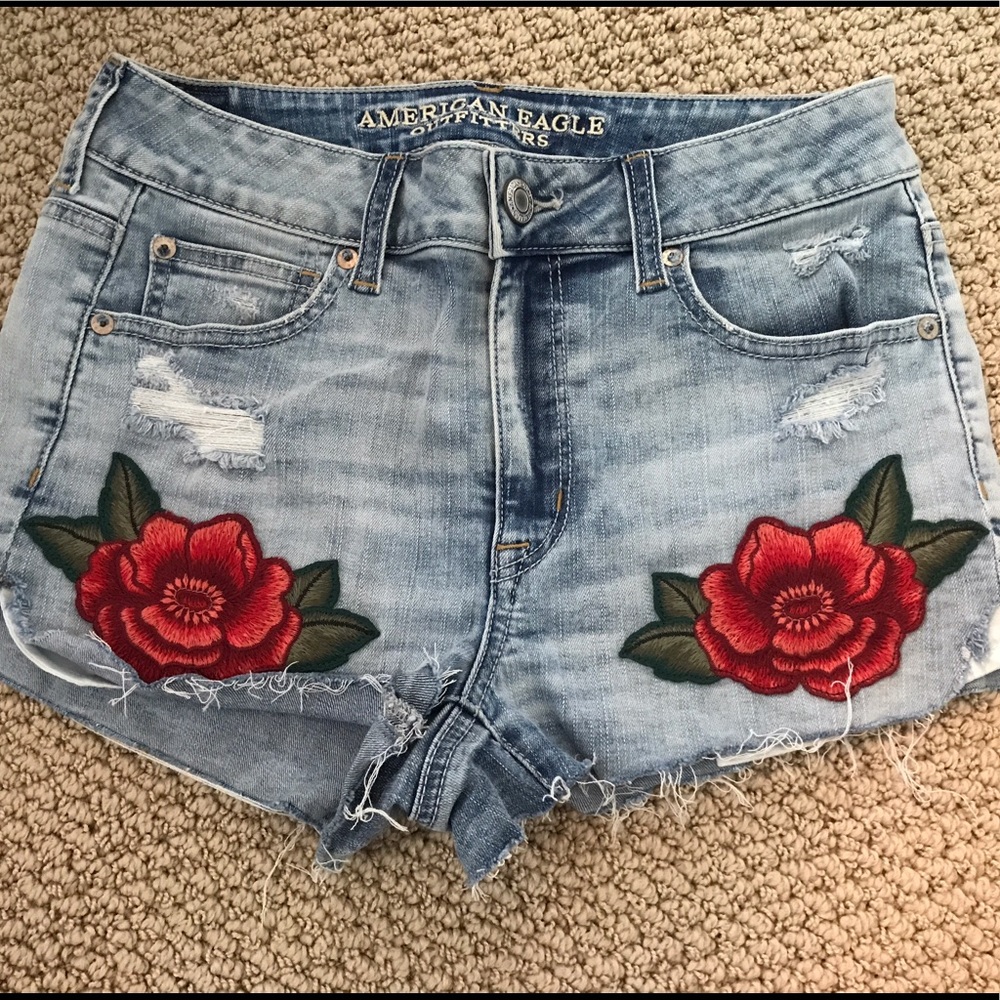 American Eagle Outfitters Embroidered Shorts