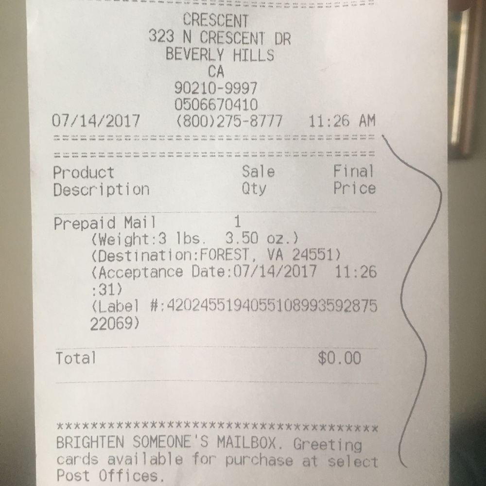 Trade Proof for Katherine B!