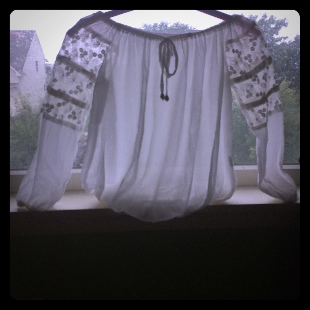 Off the shoulder peasant top