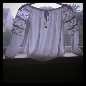 Off the shoulder peasant top