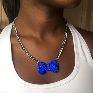 💙 Rhinestone Bow Necklace 💙