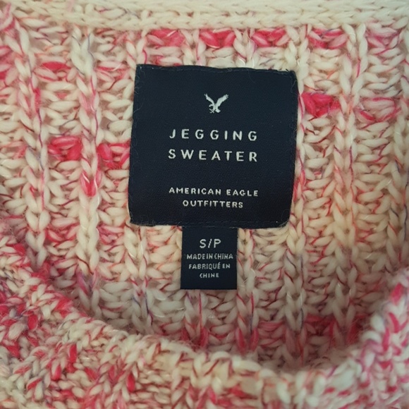 SOLD - AE Pink Marlble Jegging Sweater SZ S - Picture 3 of 4