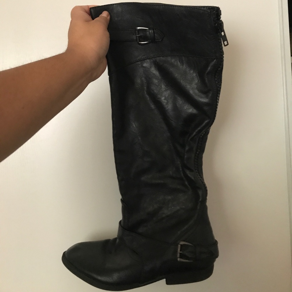 Black Knee-High Boots