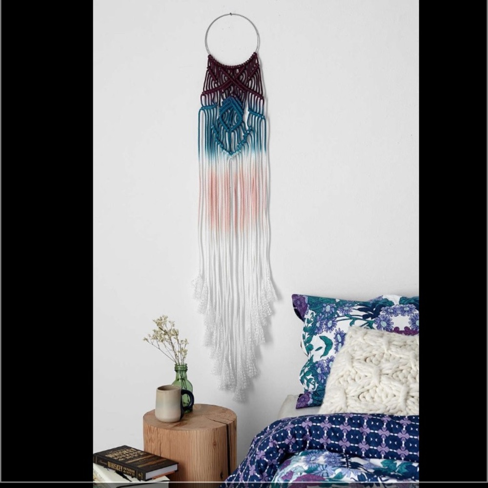 Urban Outfitters macrame dip dyed wall hanging
