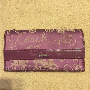 Purple Coach Wallet