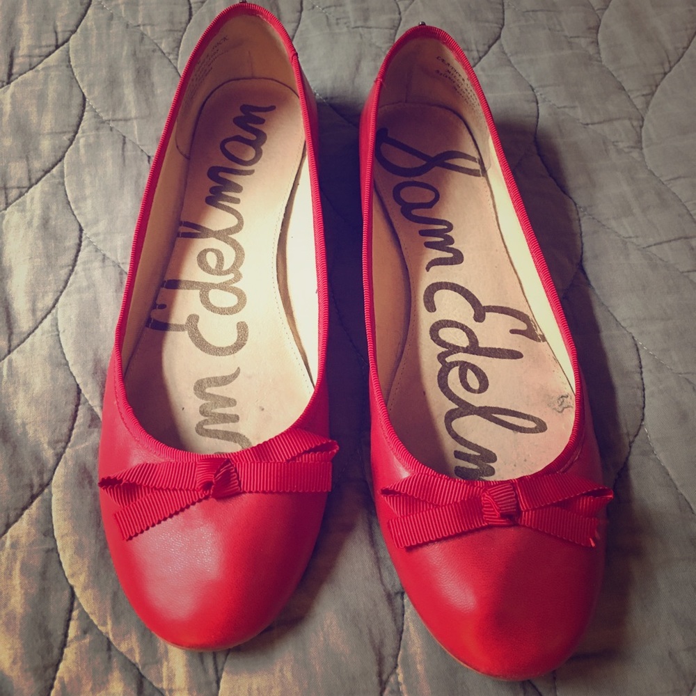 Red Sam Edelman Flats - size 8M