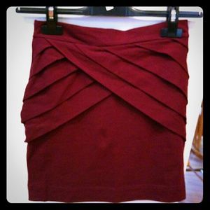 Bodycon Pencil Skirt Maroon/Burgundy/Wine