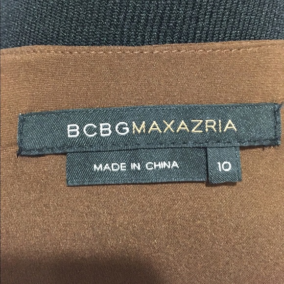 BCBG Max Azria Brown Silk Cocktail Dress size 10 - Picture 4 of 5