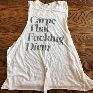 Brandy Melville "Carpe That Fucking Diem" Muscle T