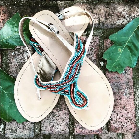 BCBG Shoes - Tribal beaded sandals