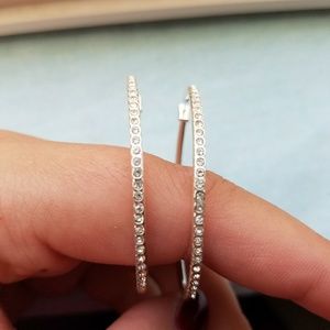 Sterling silver CZ hoops!