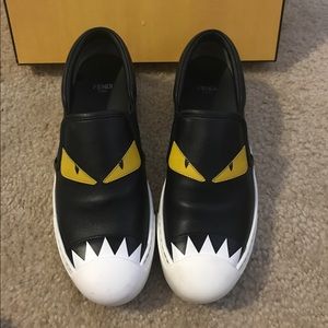 Fendi Monster Leather Sneakers