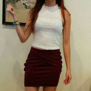 White Halter Crop Top