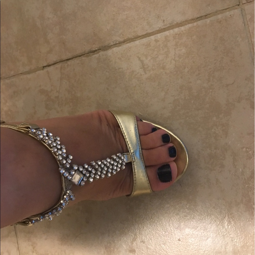 Gold dress heels