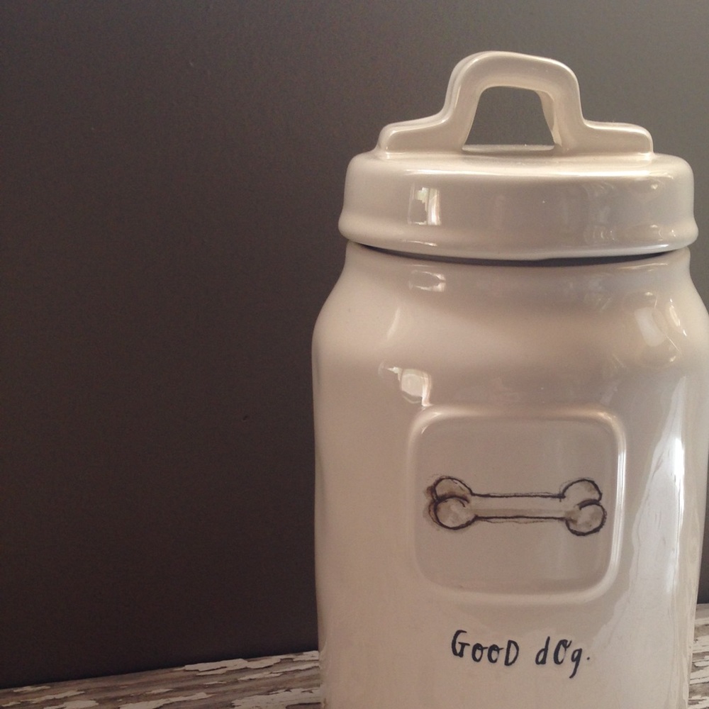 Rae Dunn dog canister