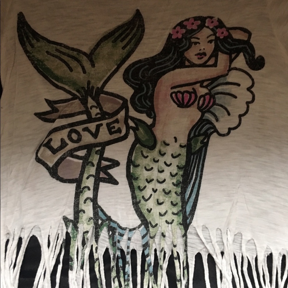 Mermaid shirt with fringe from aero