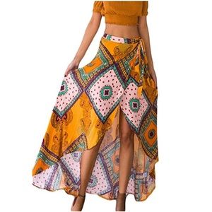 Bold Wrap Skirt